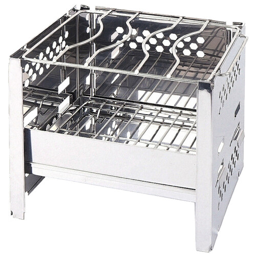 Bärbar Barbecue Grill Slitstark Vikbar Rack 1