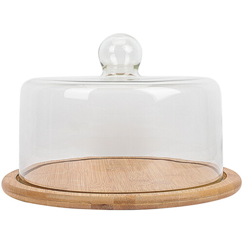 plateau à gâteau dôme en verre pour présentation rangement 1