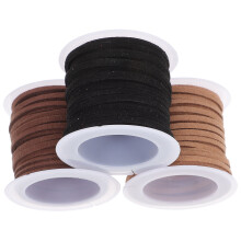 3X Suède Set Voor Bloemschikken En Cadeau Decoratie