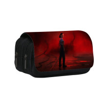 (Style 19)Bolso para bolígrafos Stranger Things de doble capa con amplio diseño escolar bolsa para lápices