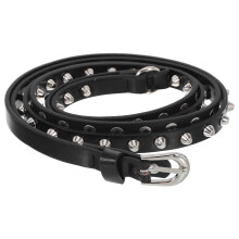 Schwarzer Nieten Gürtel Metallnieten Punk Style Doppelwrap Kunstleder