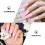 200St Roze Coffin Nail Tips Plastic Nepnagels Voor Bruiloft 7