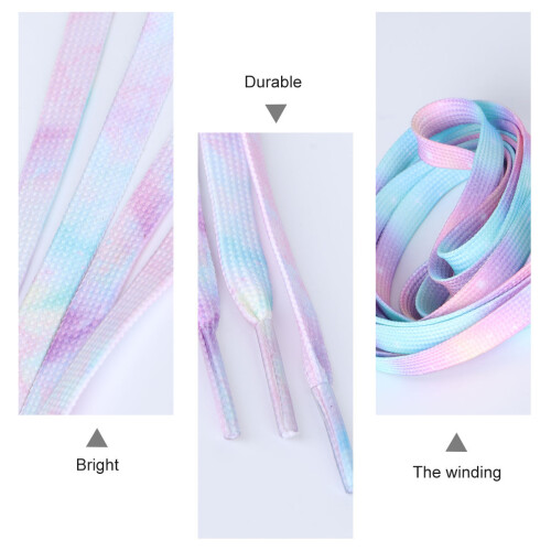 2Pair Durable Colorful Shoe Strings Flat Laces for Sneakers and Boots 1