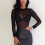 Women Langarm Bodycon Einteiler Korsett Dessous 10