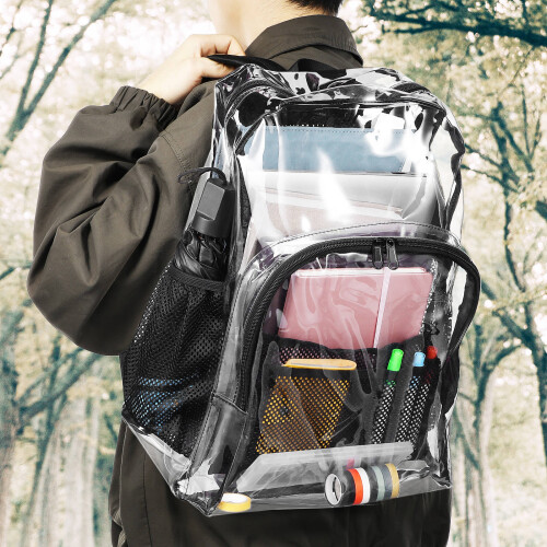 Clear Rucksack Transparent Für Schule Stadion 2