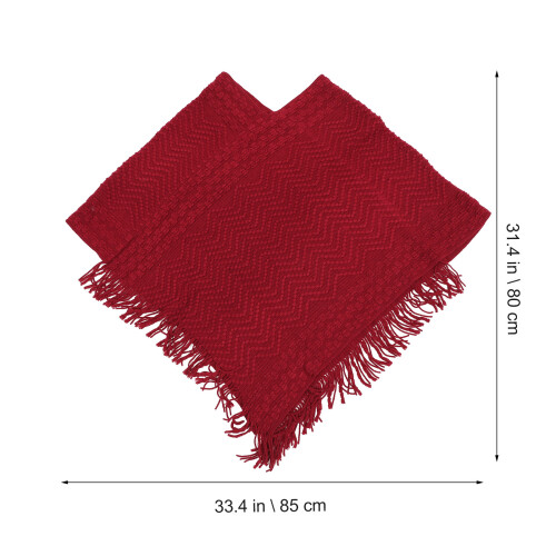 Winter Strickpullover Poncho Schal Umhang Bekleidungszubehör 1
