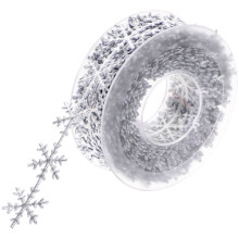 1St 10 Meter -Schleifenband Für Weihnachtsbaum Silber