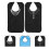 2Pcs Portable Waterproof Feeding Bibs For Adults Elders Black 2