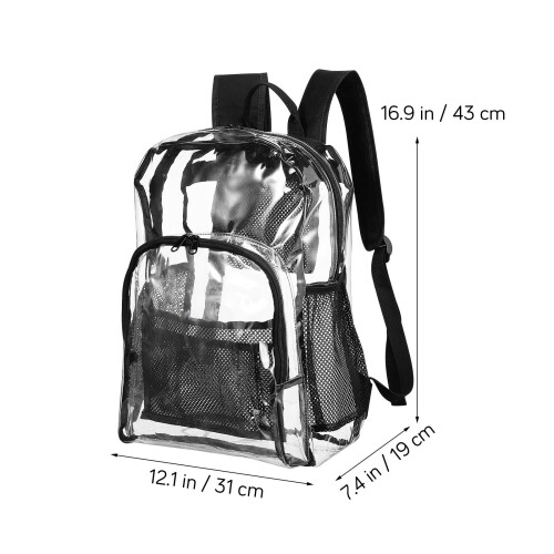 Clear Rucksack, Robuste Transparente Für Schule, , Stadion 1
