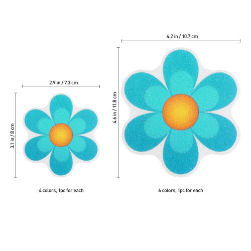 20Stk Blumen Aufkleber Rund Peva 1