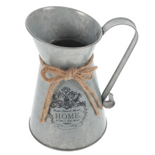 Vintage Metall Blumen Eimer Pflanzgefäß Mit