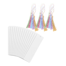15 Sets Blanko Lesezeichen Mit Bunten Quasten Zur Selbstgestaltung
