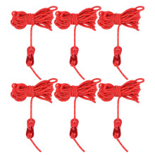 6St 4 Meter Abspannseil Mit 2-Augen-Spanner, Reflektierend Für Camping