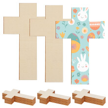 30Stk Kreuzförmige Holzscheiben Osterdekoration Wohnaccessoires
