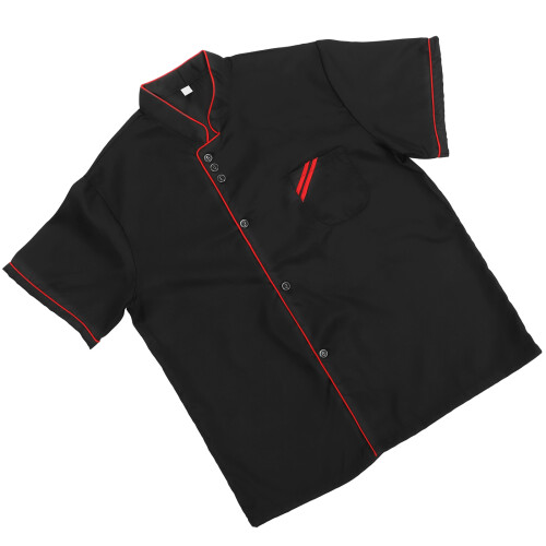 Unisex Chef Overhemd Catering L Zwart 2