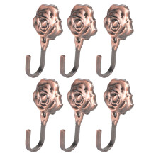 3 Paar Vintage Gordijn Slinger Metalen Haken Muurhaak Koperrood