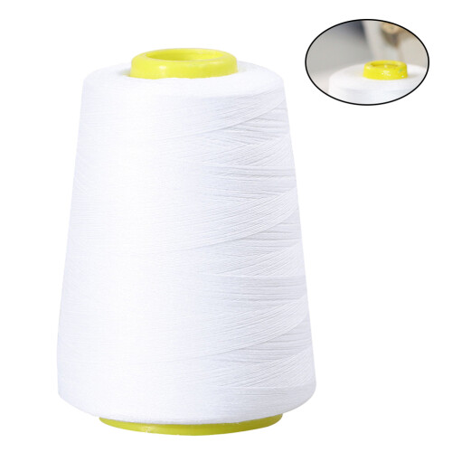 20/2 4000 Yard Polyester Sytråd Praktiska Kläder Trådar (Vit) 1