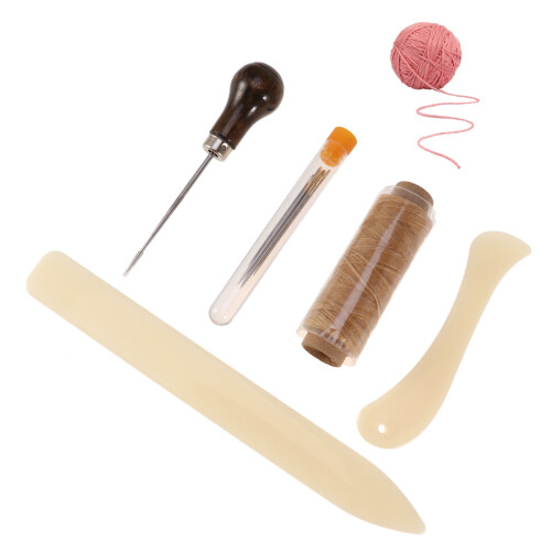10Pcs Bokbinderiverktyg Set Med Trähandtag Och Vaxad Linnesnör