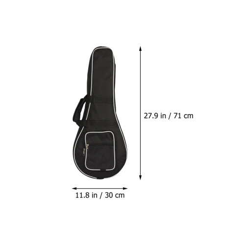 1 Svart Mandolinväska För Instrumentförvaring 1