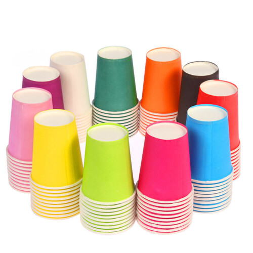 100Pcs Färgglada Engångs Pappersmuggar Tjockare Material ( ) 2
