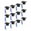 12Pcs Mini Examensmössa Flasklock Vinflaskstoppar Bukettdekoration 1