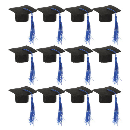 12Pcs Mini Examensmössa Flasklock Vinflaskstoppar Bukettdekoration 1