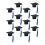 12Pcs Mini Examensmössa Flasklock Vinflaskstoppar Bukettdekoration 8
