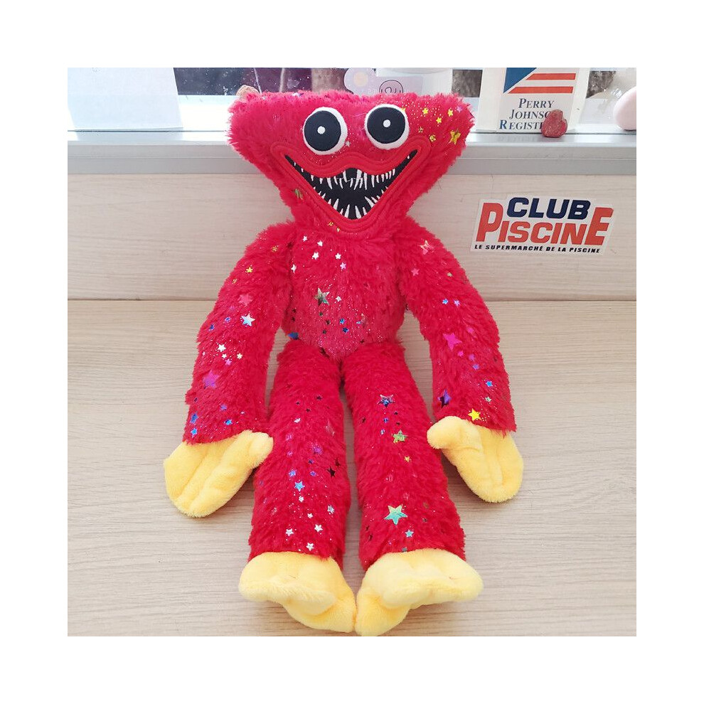 (Red) Playtime Poppy 40cm Sequins Plush Toys Huggy Wuggy Stuffed Gift Kids Dolls