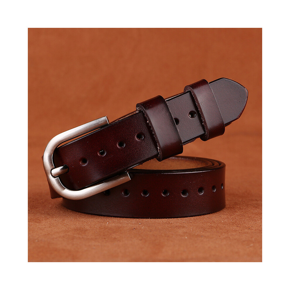 (Brown, 115cm) Women Leather Genuine Belt Metal Pin Buckle Jeans Waist Belt Decoration Fashion-image-OPC-PMHQ8BN-NEW