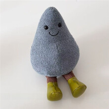 (Nude )Small Water Droplet Plush Toy With Grid Bow Design For Kids Room And Use Gift