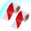 2 Rood Wit Waarschuwingslint 3 Meter Gloeiend Donker 4