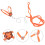 1.2m Laisse Orange En Nylon Pour Petits Reptiles 4
