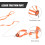 1.2m Laisse Orange En Nylon Pour Petits Reptiles 7