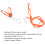 1.2m Laisse Orange En Nylon Pour Petits Reptiles 3
