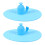 2Pièces Couvercles Silicone Antifuite Pour Mug Bleu Décor 1