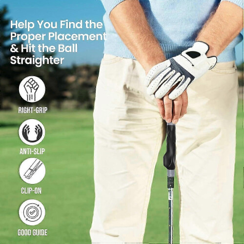 (As show, One size) Clip-On Golf Grip Trainer, Golf Swing Training Aid for Improving Proper Hand Positioning 2