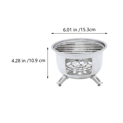 1 Set Portabel Campinggrill, Rostfritt Campningsspis, Bbq 1