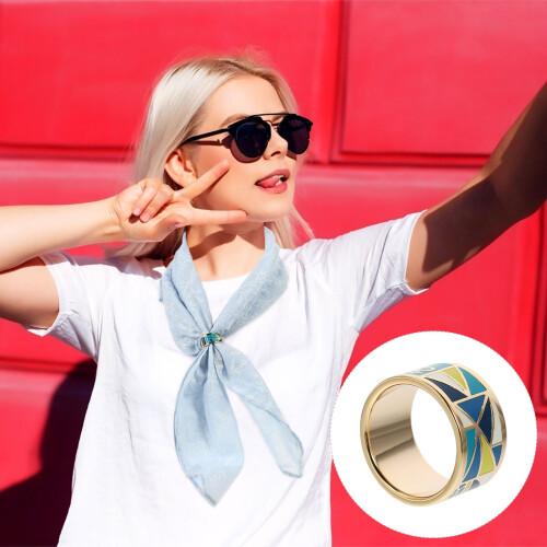 1Pc Creative Steel Scarf Ring Vintage Scarf Accessory 2