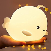 (As show, One size) Cute Night Light for Kids, Baby Night Light for Nursery Toddler, 7 Color Changing Squishy Silicone Kids Night Light, Nur