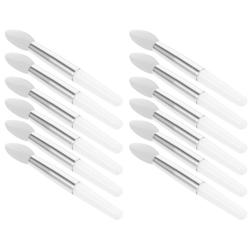 12Pcs Silikon Läppborstar Applikator Kosmetikabörste Set
