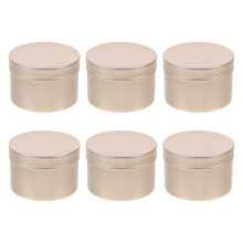 6Stk Goldene Aluminiumdosen Rund Für , Creme, DIY Nutzung
