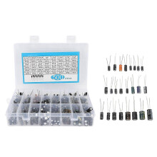 (As show, One size) 500Pcs Electrolytic Capacitor 0.1uF1000uF 16V50V 24 Values Aluminium Capacitor Assortment