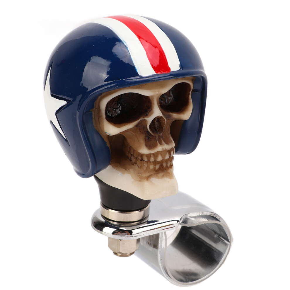 Blue Resin & Metal Skull Steering Wheel Spinner for Cars and Trucks-image-OPC-PMHR9GB-NEW