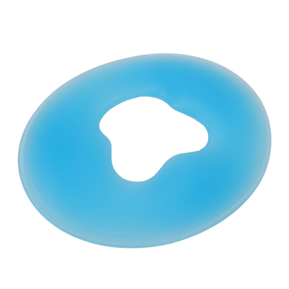 Blue Silicone Spa Face Pillow Soft Round Massage Cushion For Relaxing Facial