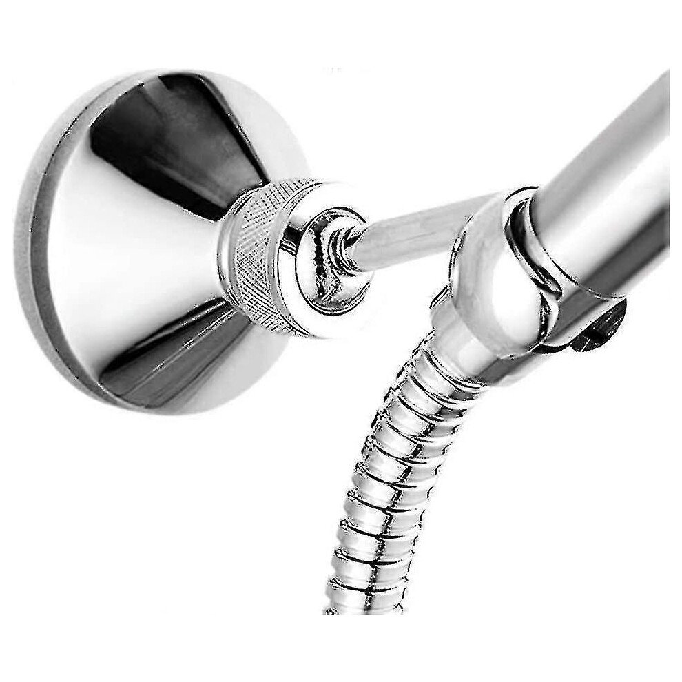 Kikidex (As Show, One Size) Wall Mounted Shower Holder Wall Mounted Hand Shower Holder 360 Swivel Gray