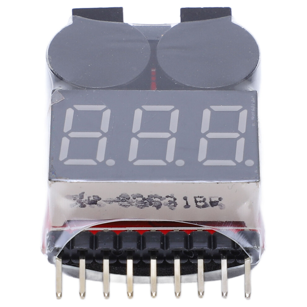 10Pcs Digital Lipo Battery Voltage Tester Kit, 1-8S Low Alarm 9351356647694