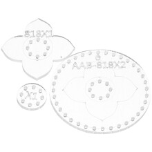 3Pcs Akryl Stenciler För Diy Nyckelring Läder Mönster