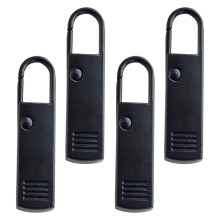 4Pcs Väska Ryggsäcksdragkedjehuvuden Kläd Kappdragskedja Svart