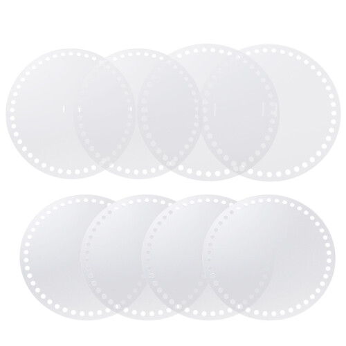 8Pcs Transparent Akryl Rund DIY Verktyg För Virkade Väskor 2