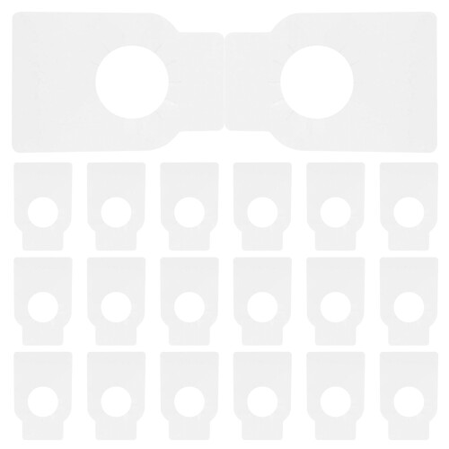 Blank Labels Waterproof White 100pcs 3.5x2.4x0.04in